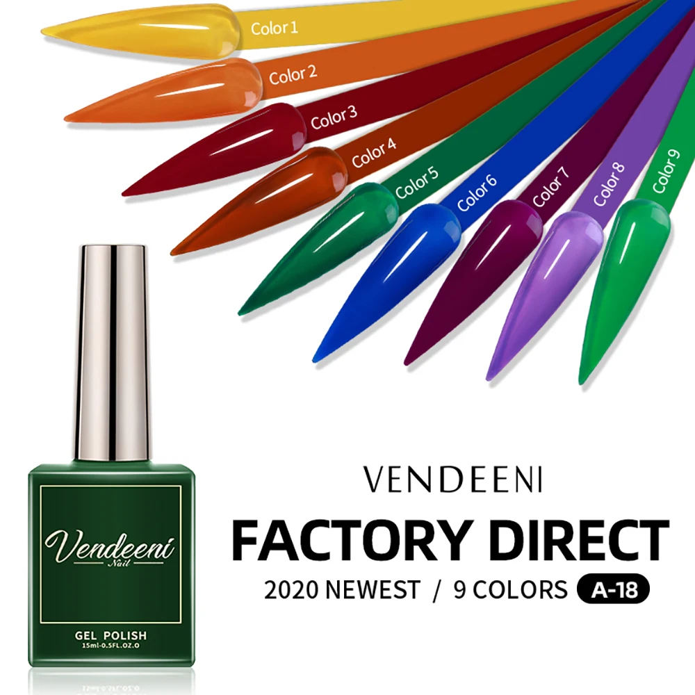 Vendeeni 9 Colors Glazed Series Nail Gel Polish UV LED Soak Off Translucent Gel Varnish Long Lasting Nail Gel Lacquer 15ml 
Vendeeni 9 Colors Glazed Series Nail Gel Polish UV LED Soak Off Translucent Gel Varnish Long Lasting Nail Gel Lacquer 15ml