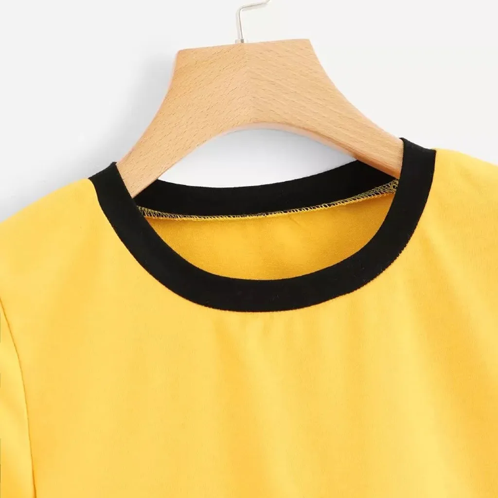 Fashion Patchwork T-shirt Women Tops Harajuku Summer Cropped Tops Tee Cartoon Short Design Short-sleeve T-shirts Blouse Top
Fashion Patchwork T-shirt Women Tops Harajuku Summer Cropped Tops Tee Cartoon Short Design Short-sleeve T-shirts Blouse Top