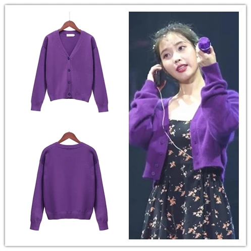 KPOP IU Lee Ji Eun Winter Warm Women fashion Single-breasted Sweater Female Casual Long Sleeve Button Cardigan Knitted Sweaters
KPOP IU Lee Ji Eun Winter Warm Women fashion Single-breasted Sweater Female Casual Long Sleeve Button Cardigan Knitted Sweaters