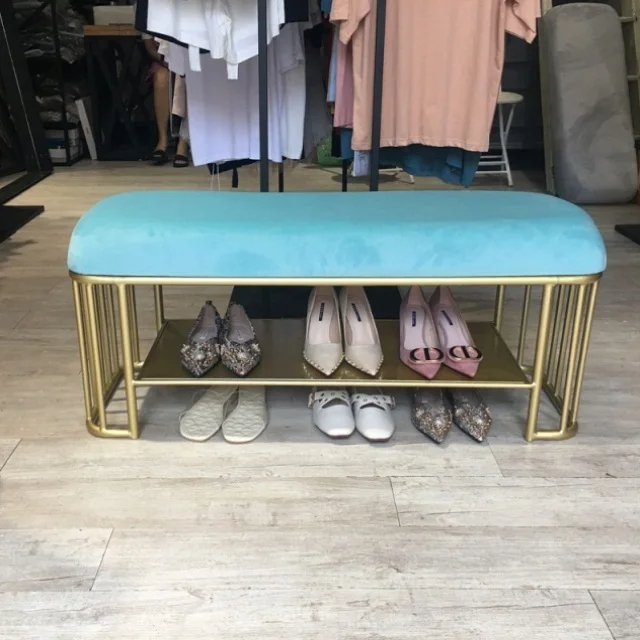 Nordic shoe stool door entrance household cabinet clothing store storage rack iron bed end
Nordic shoe stool door entrance household cabinet clothing store storage rack iron bed end