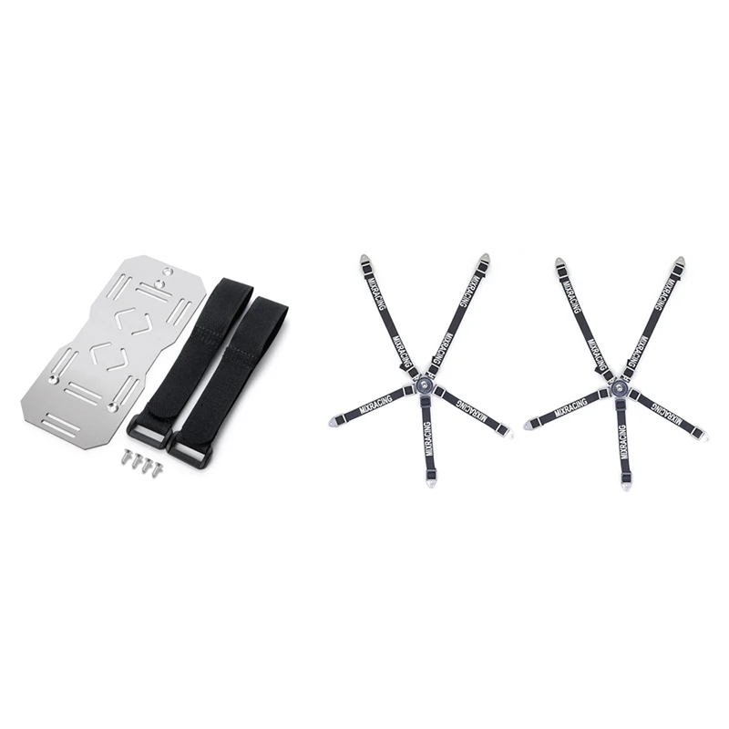 2 Set RC Car Part: 1 Set Stainless Steel Additional Battery Tray Plate With Tie & 1 Set Simulated Driver Seat Belt Black
2 Set RC Car Part: 1 Set Stainless Steel Additional Battery Tray Plate With Tie & 1 Set Simulated Driver Seat Belt Black