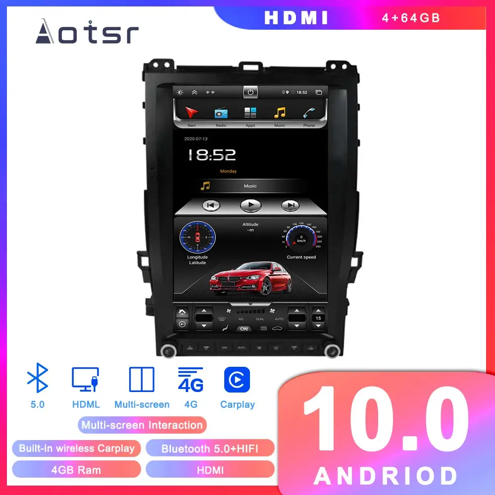 Tesla styel For Toyota Prado 120 2002-2009 Android 10.0 PX6 Car DVD player GPS Navigation Auto radio Multimedia player Head Unit
Tesla styel For Toyota Prado 120 2002-2009 Android 10.0 PX6 Car DVD player GPS Navigation Auto radio Multimedia player Head Unit