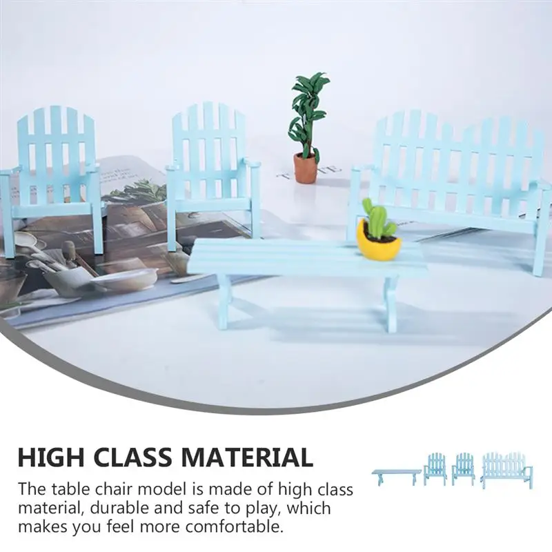 4Pcs Wooden Mini Chairs Tables Miniature Table Chair Model Dollhouse Accessories
4Pcs Wooden Mini Chairs Tables Miniature Table Chair Model Dollhouse Accessories