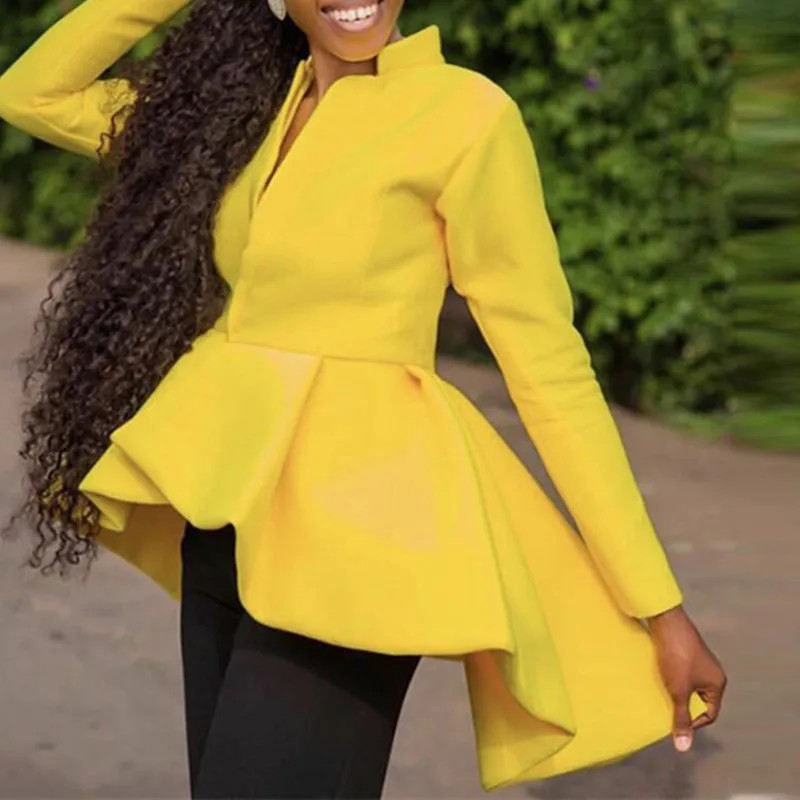 Women Sexy Party Blouse Cardigan Long Sleeve Tops Ruffles Autumn Female Party Wear Elegant African Lady 2021 Fall Fashion
Women Sexy Party Blouse Cardigan Long Sleeve Tops Ruffles Autumn Female Party Wear Elegant African Lady 2021 Fall Fashion