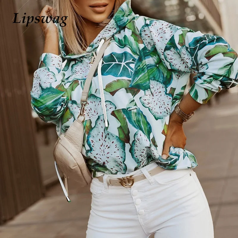 Women 2021 Autumn Long Sleeve Tops Pullover Fashion Pocket Hoodies Sweatshirt Casual Harajuku Leaf Printed Hooded Sweatshirts
Women 2021 Autumn Long Sleeve Tops Pullover Fashion Pocket Hoodies Sweatshirt Casual Harajuku Leaf Printed Hooded Sweatshirts