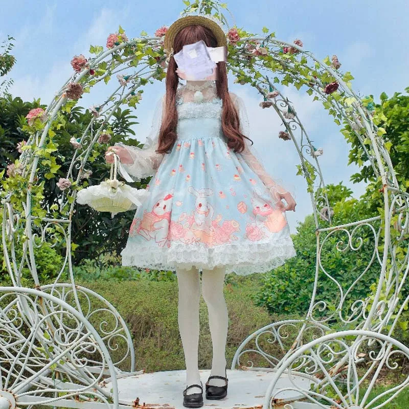 Japanese Original Lolita Jsk Dress Women Baby-Doll Light Lolita Girl Cute Lace Halter Dresses Gothic Dress Women Kawaii Clothing
Japanese Original Lolita Jsk Dress Women Baby-Doll Light Lolita Girl Cute Lace Halter Dresses Gothic Dress Women Kawaii Clothing