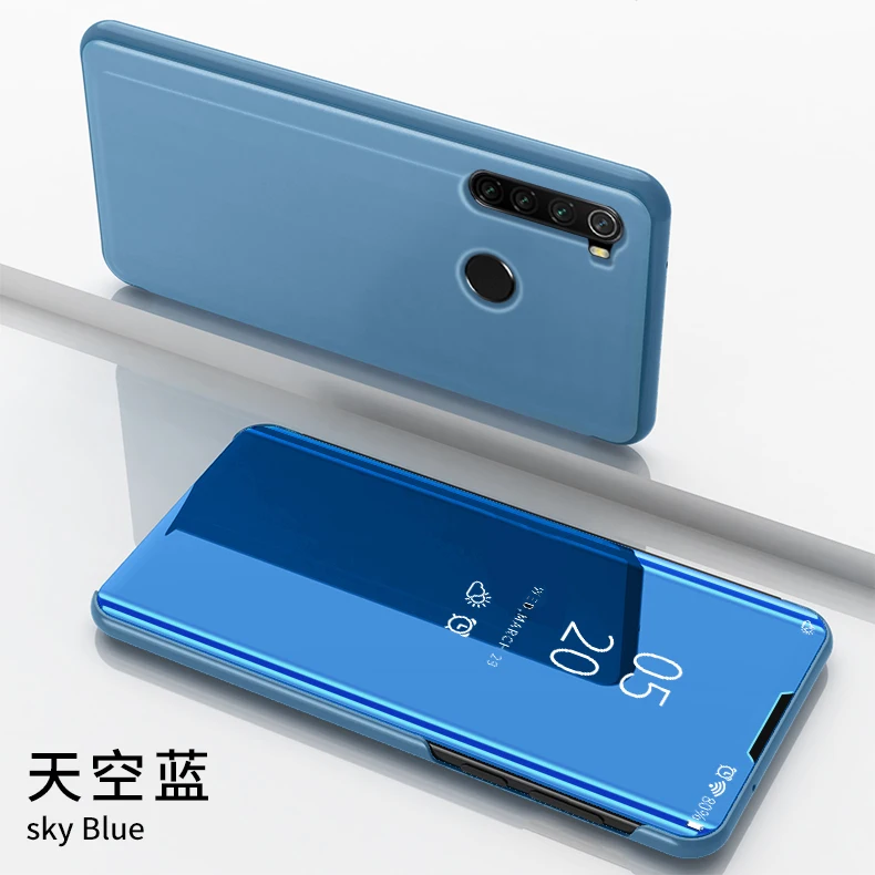 Зеркальный чехол для Xiaomi Redmi Note8 Pro 8A Note 8T флип в виде книжки 8 из кожи и ПК|Бамперы| |