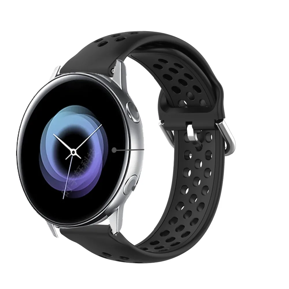 Ремешок силиконовый для Samsung Galaxy Active 2, спортивный Воздухопроницаемый браслет для часов Gear Sport/S2 Classic, 40 мм 44 мм 20 мм
Ремешок силиконовый для Samsung Galaxy Active 2, спортивный Воздухопроницаемый браслет для часов Gear Sport/S2 Classic, 40 мм 44 мм 20 мм