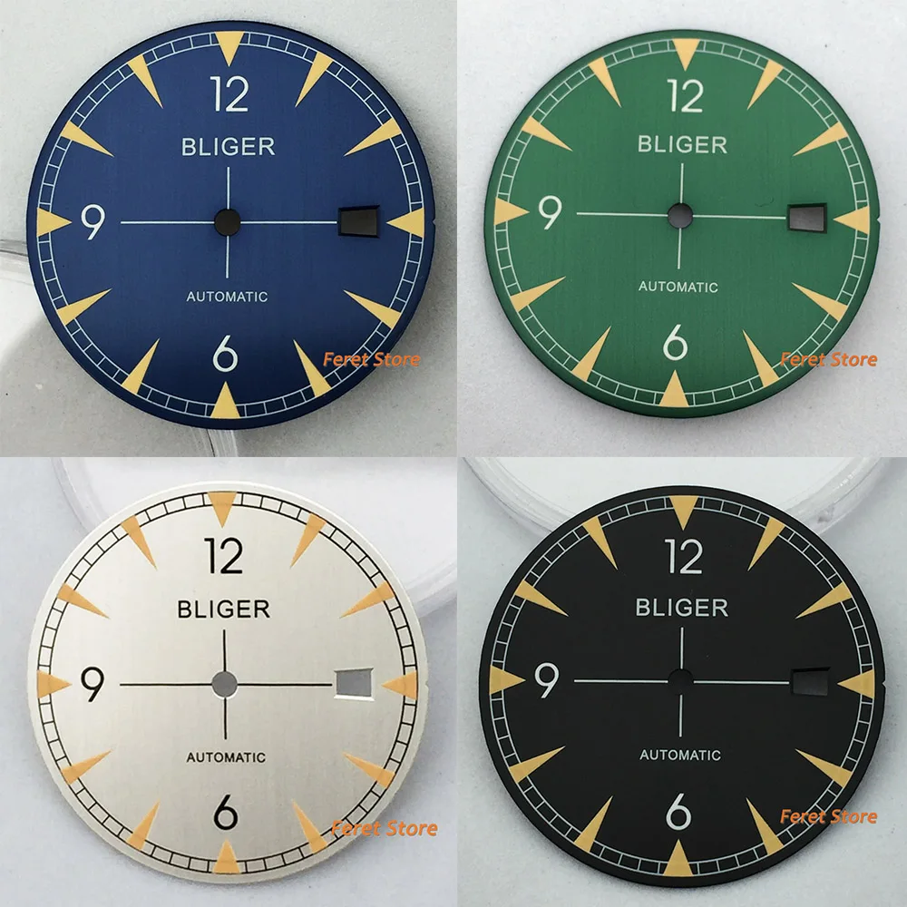 Bliger NEW 33.1mm Green / Blue / Black / Silvery Watch Dial Luminous Suitable For NH35 NH36 Movement
Bliger NEW 33.1mm Green / Blue / Black / Silvery Watch Dial Luminous Suitable For NH35 NH36 Movement