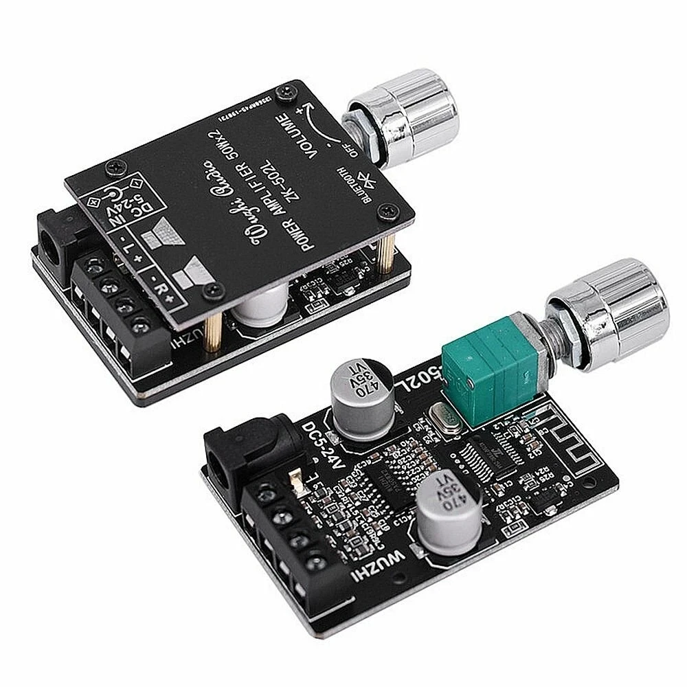 502L MINI 2x50W TPA3116 bluetooth 5.0 Digital Power Amplifier Board with Switch and Adjustable Volume
502L MINI 2x50W TPA3116 bluetooth 5.0 Digital Power Amplifier Board with Switch and Adjustable Volume