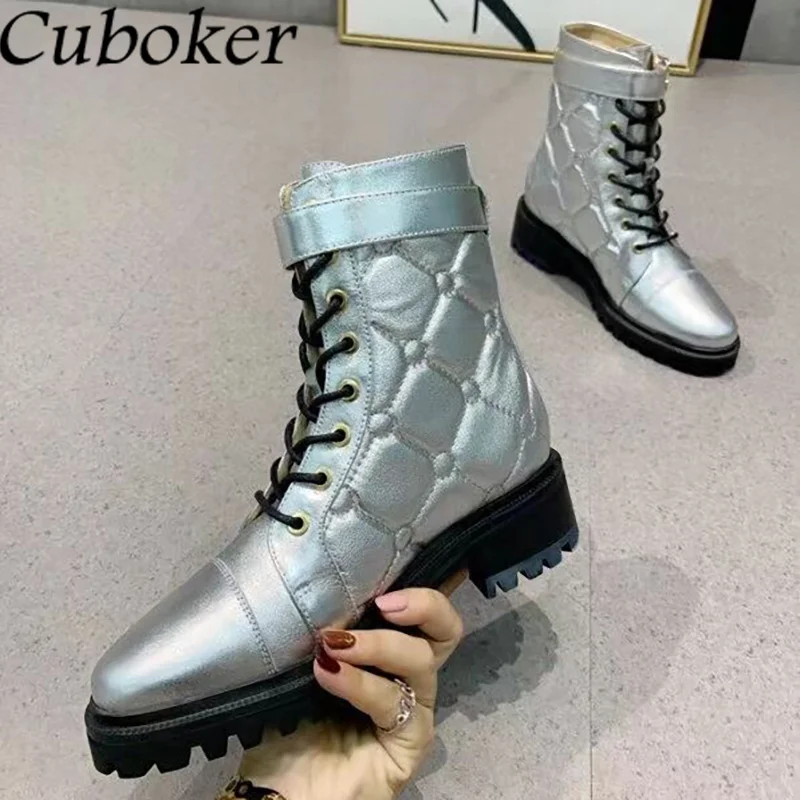 Genuine Leather Knight Boots Ladies Shoes Lace Up Ankle Wrap Platform Shoes Non-slip Martin Boots Female Women Shoes Winter 2021
Genuine Leather Knight Boots Ladies Shoes Lace Up Ankle Wrap Platform Shoes Non-slip Martin Boots Female Women Shoes Winter 2021