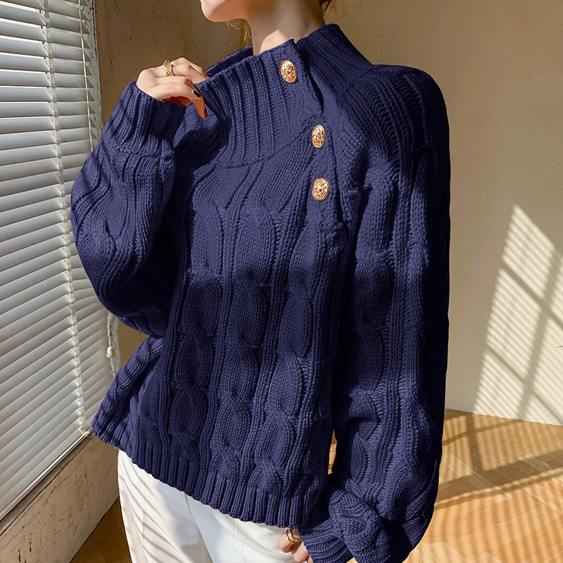 Cable-Knit Sweater Female Fall and Winter Outer Wear Thick Loose 2020 nian New Short Half Turtleneck Sweater Tide
Cable-Knit Sweater Female Fall and Winter Outer Wear Thick Loose 2020 nian New Short Half Turtleneck Sweater Tide