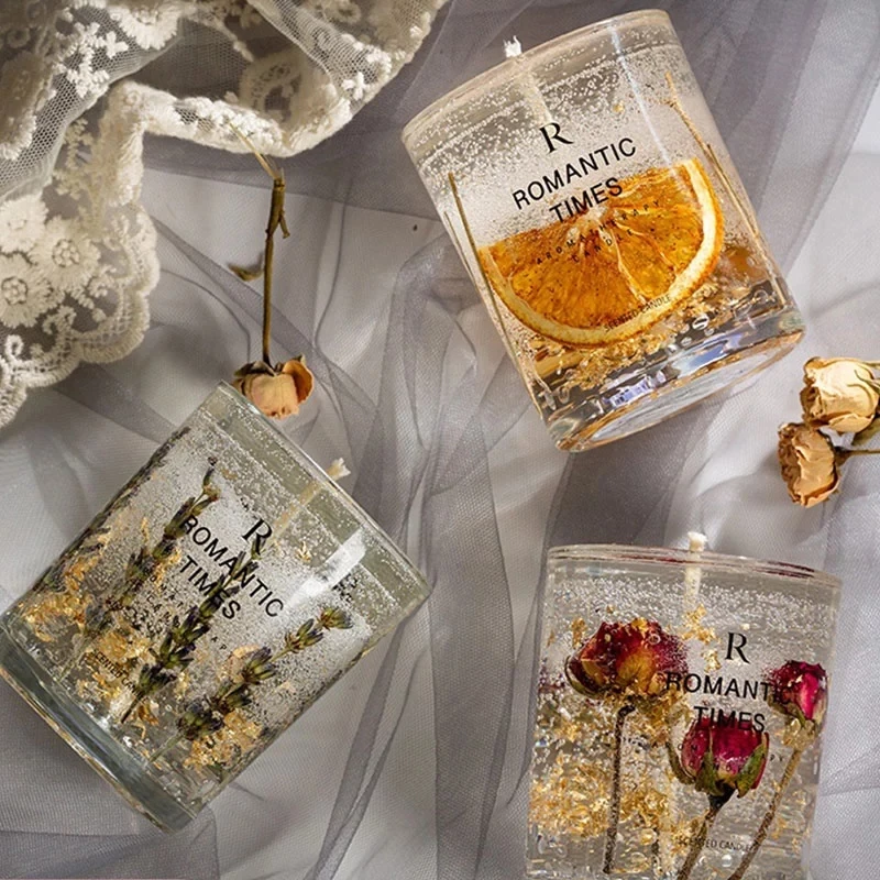 Transparent Gold Foil Wedding Decoration Candle Flower Fruit Essential Oil Scented Candle Smokeless Aromatherapy Home Candles
Transparent Gold Foil Wedding Decoration Candle Flower Fruit Essential Oil Scented Candle Smokeless Aromatherapy Home Candles