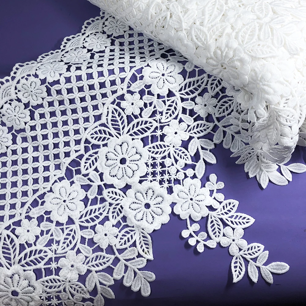 10yard 30cm Lace White Flower Leaf Milk Silk Water-soluble Embroidery Large Fabric Skirt Curtain Sewing Trim Dress Accessories
10yard 30cm Lace White Flower Leaf Milk Silk Water-soluble Embroidery Large Fabric Skirt Curtain Sewing Trim Dress Accessories