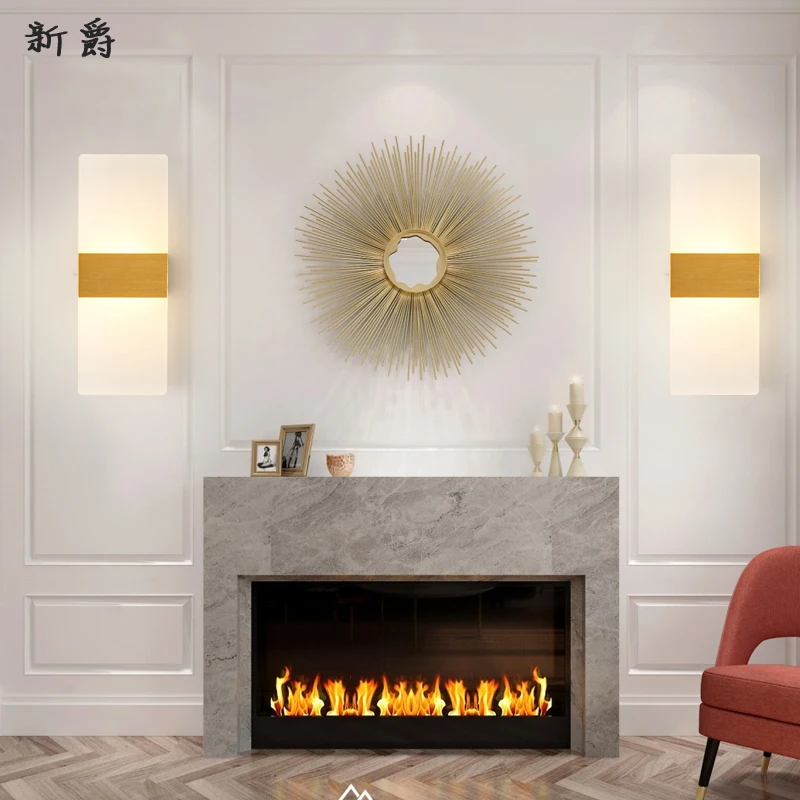 Modern indoor crystal lampshade Golden Wall lamps American minimalist Sconce bedroom corridor living room wall Light decoration
Modern indoor crystal lampshade Golden Wall lamps American minimalist Sconce bedroom corridor living room wall Light decoration