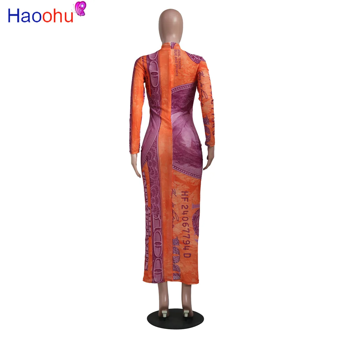 HAOOHU Long Women Dresses Boycon Night Dollar Maxi Print Sexy Long US Though See Dress Party Club Mesh Sleeve
HAOOHU Long Women Dresses Boycon Night Dollar Maxi Print Sexy Long US Though See Dress Party Club Mesh Sleeve