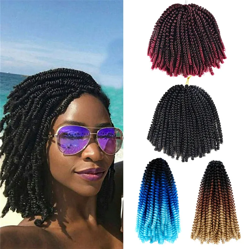 Kong&Li 8Inch Spring Twist Hair Crochet Braids Passion Twist Synthetic Pre-Twist Crochet Hair Extensions Bomb Twist 
Kong&Li 8Inch Spring Twist Hair Crochet Braids Passion Twist Synthetic Pre-Twist Crochet Hair Extensions Bomb Twist