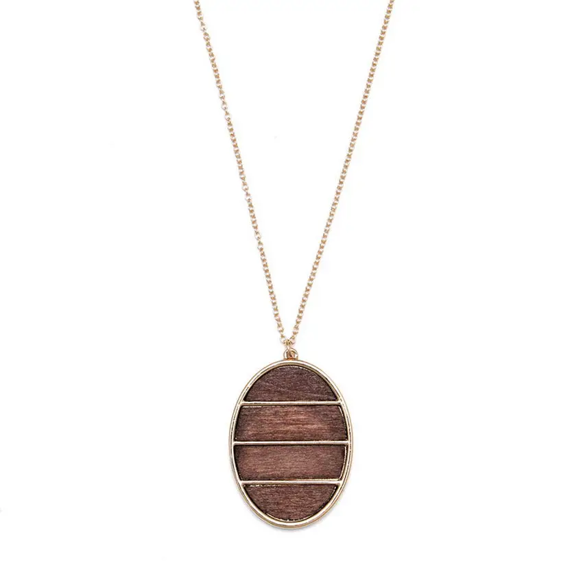 Geometric Natural Wood Oval Necklace for Women 2021 Fashion Long Chain Wooden Art Designer Jewelry Statement Necklace Wholesale
Geometric Natural Wood Oval Necklace for Women 2021 Fashion Long Chain Wooden Art Designer Jewelry Statement Necklace Wholesale