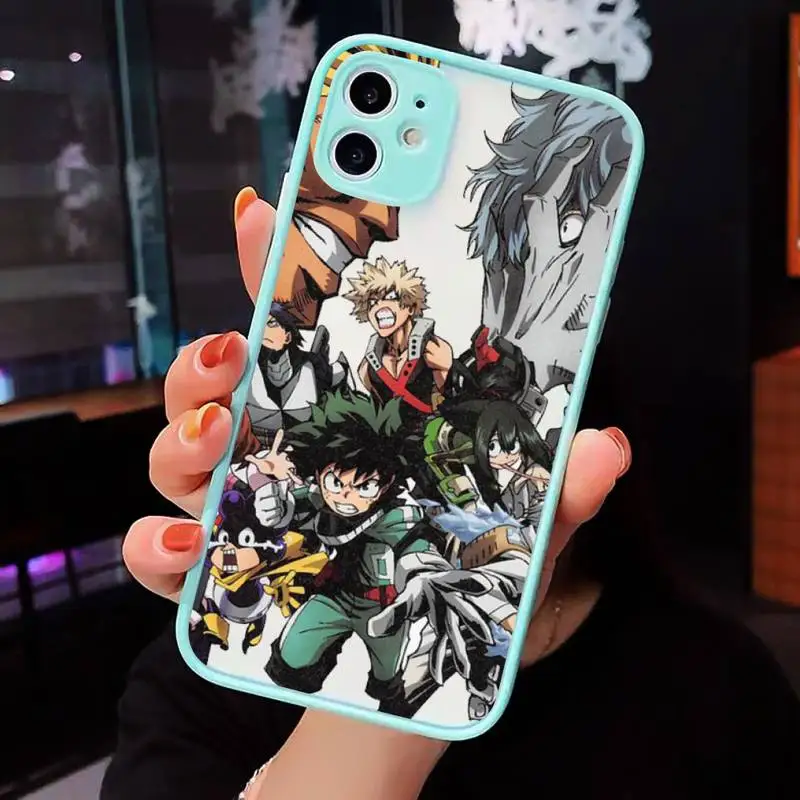 Hero Academia japanese anime luxury Phone Cases shell matte transparent For iphone 7 8 11 12 plus mini x xs xr pro max cover
Hero Academia japanese anime luxury Phone Cases shell matte transparent For iphone 7 8 11 12 plus mini x xs xr pro max cover