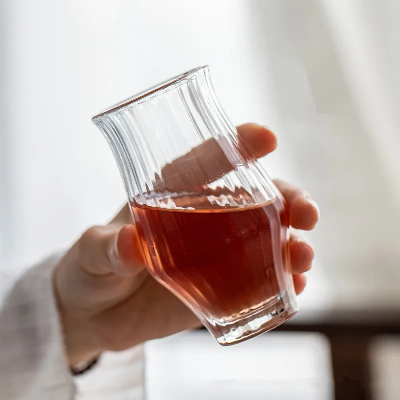 Japanese-style Glass Heat Resistant Teacup Transparent Household Glass Juice Drink Cup Striped Wine Glasses
Japanese-style Glass Heat Resistant Teacup Transparent Household Glass Juice Drink Cup Striped Wine Glasses