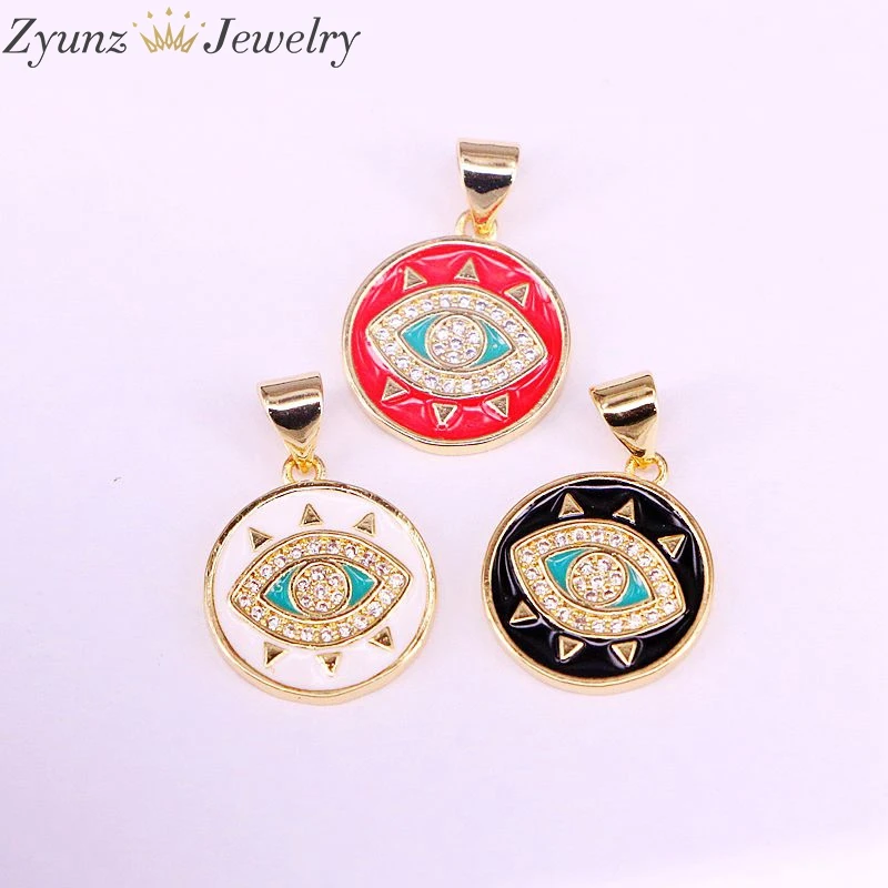 10PCS, Crystal Enamel Eye Round Pendant Gold Color Fashion Jewelry Charm Pendant For Women Jewelry making and crafting earring
10PCS, Crystal Enamel Eye Round Pendant Gold Color Fashion Jewelry Charm Pendant For Women Jewelry making and crafting earring