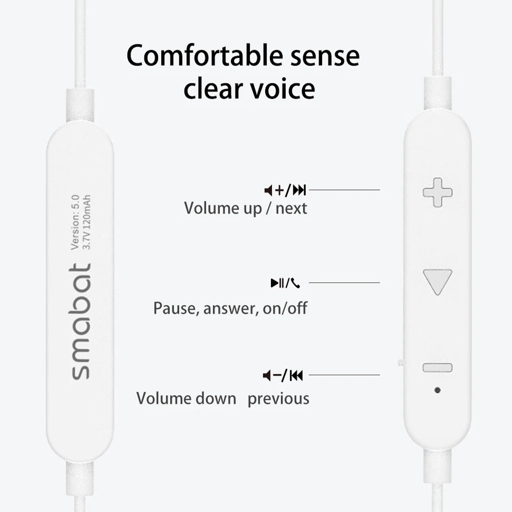 Smabat AT-20 Wireless Earphone Bluetooth 5.0 HiFi Stereo Touch Control Neckband Bass Gaming Headset with Mic
Smabat AT-20 Wireless Earphone Bluetooth 5.0 HiFi Stereo Touch Control Neckband Bass Gaming Headset with Mic