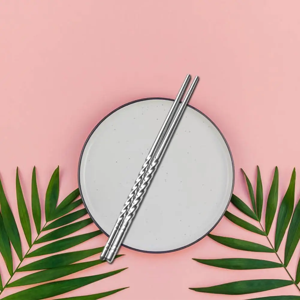 1 pair Steel Square Chopsticks Chinese Stylish Healthy Light Weight Chinese Chopsticks Metal Non-slip Design Kitchen
1 pair Steel Square Chopsticks Chinese Stylish Healthy Light Weight Chinese Chopsticks Metal Non-slip Design Kitchen