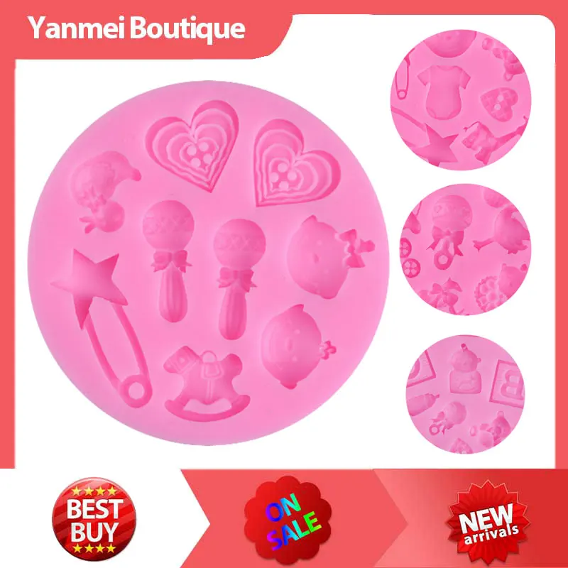 Cake Fondant Baby Shower Silicone for Chocolate Molds Lollipop Candy Bar Pastry and Bakery Baking Mold Kitchen Accessories
Cake Fondant Baby Shower Silicone for Chocolate Molds Lollipop Candy Bar Pastry and Bakery Baking Mold Kitchen Accessories