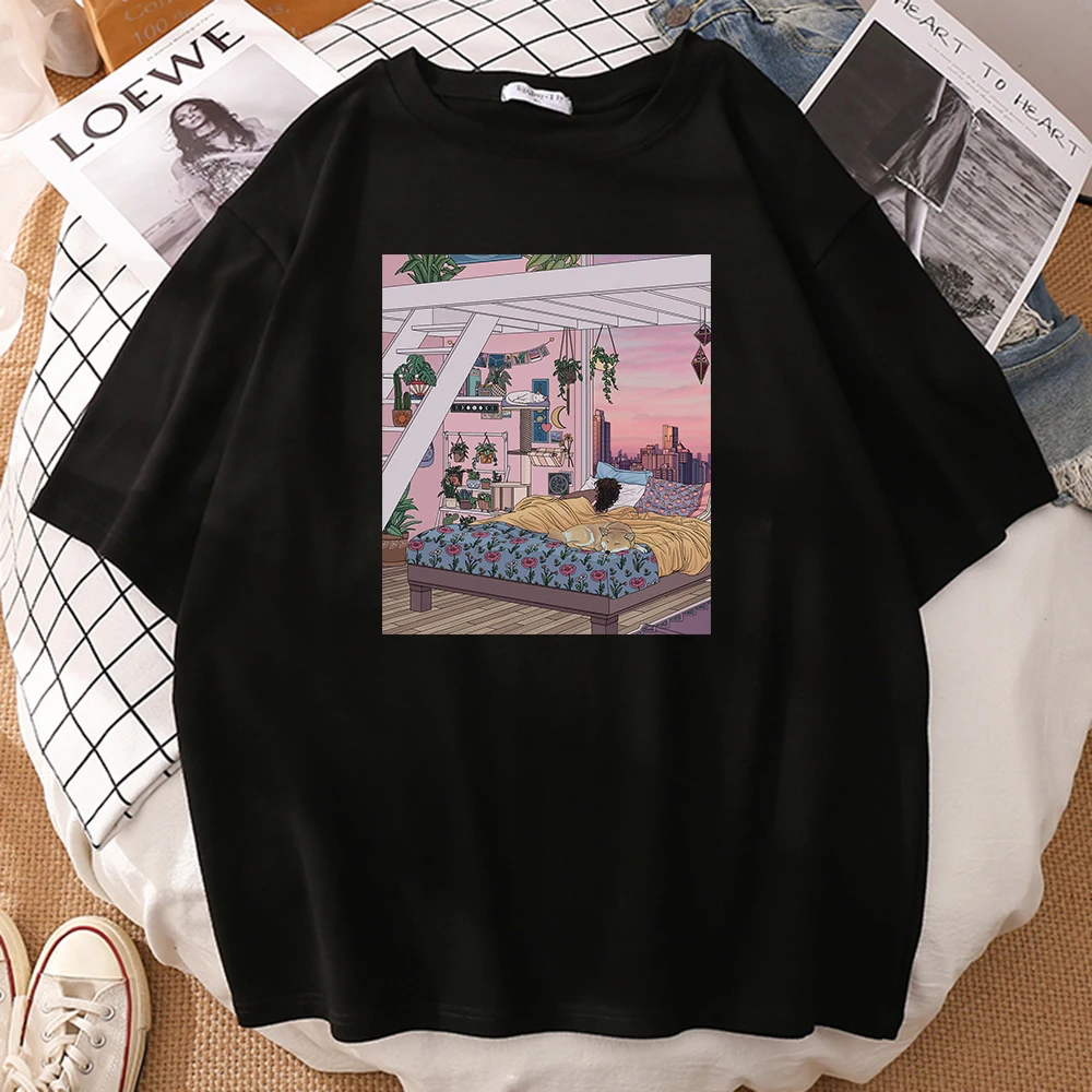 High Quality T-Shirt Mens Sweet Dreams House Printing T-Shirts Oversized Breathable Tee Shirts Crewneck Casual Men's T Shirts
High Quality T-Shirt Mens Sweet Dreams House Printing T-Shirts Oversized Breathable Tee Shirts Crewneck Casual Men's T Shirts