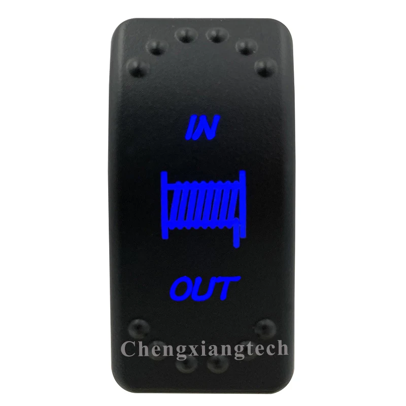 Blue Led Laser - WINCH IN OUT- 3 Way Momentary Rocker Toggle Button Switch 7 Pins (ON) OFF (ON) 12v 24v DPDT for Car Boat Truck
Blue Led Laser - WINCH IN OUT- 3 Way Momentary Rocker Toggle Button Switch 7 Pins (ON) OFF (ON) 12v 24v DPDT for Car Boat Truck