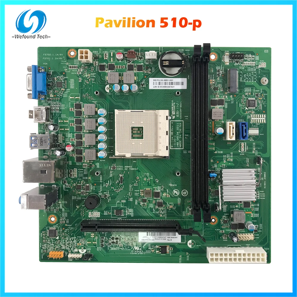 Настольная материнская плата для HP Pavilion 510-p AM4 15130-1 854902-001 AMD, отличное качество
Настольная материнская плата для HP Pavilion 510-p AM4 15130-1 854902-001 AMD, отличное качество