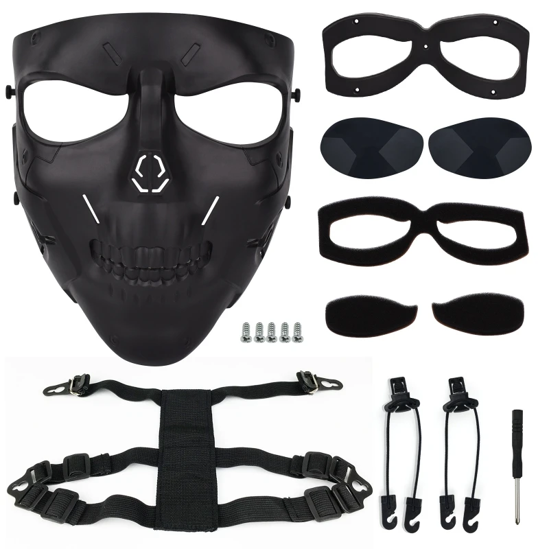Tactical Face Mask Military Games Shooting Paintball Airsoft Masks Anti-Fog PC Lens Hunting Face Protective Mask
Tactical Face Mask Military Games Shooting Paintball Airsoft Masks Anti-Fog PC Lens Hunting Face Protective Mask
