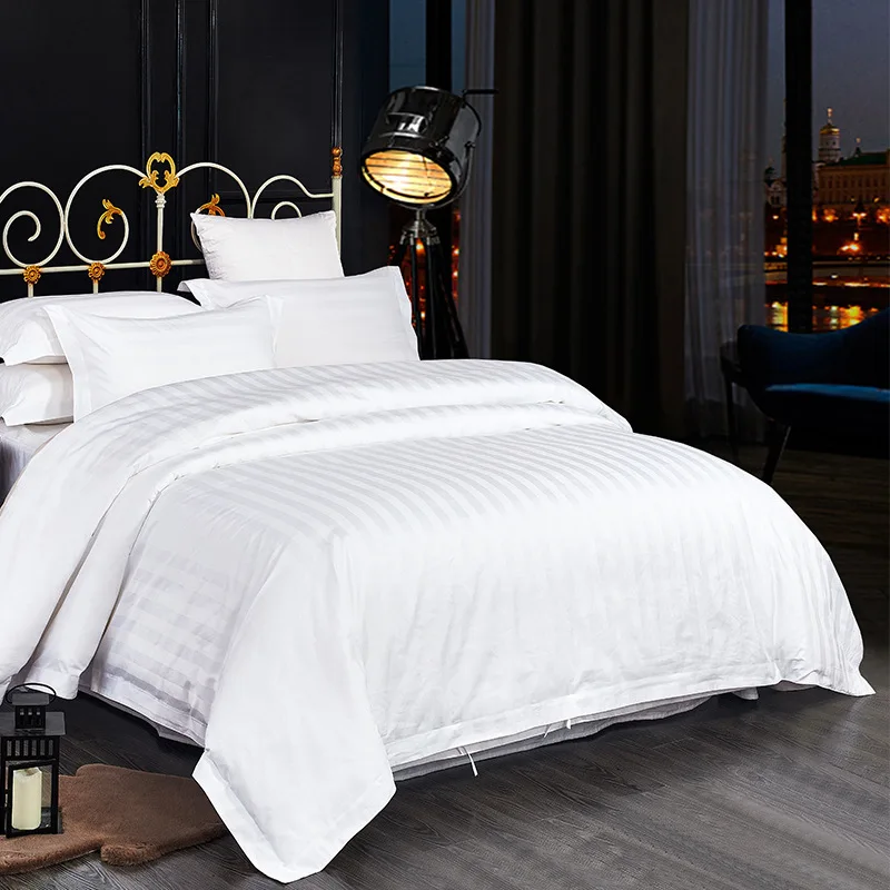 100% Cotton bedding set satin strip Luxury White Hotel bed linen Single Double Queen King Size Duvet cover&Bed sheet&Pillowcase
100% Cotton bedding set satin strip Luxury White Hotel bed linen Single Double Queen King Size Duvet cover&Bed sheet&Pillowcase