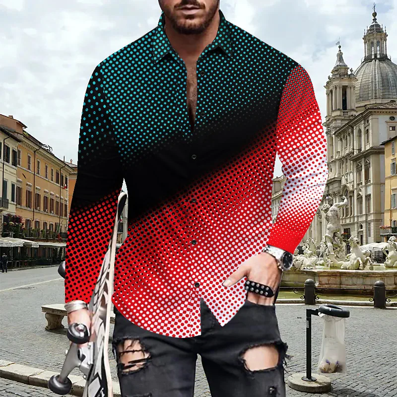 2022 Spring Men's Shirt For Men Clothing Male Blouse Autumn Hawaiian Long Sleeve Cardigan Blouses Button Up Luxury Man Wholesale | Мужская