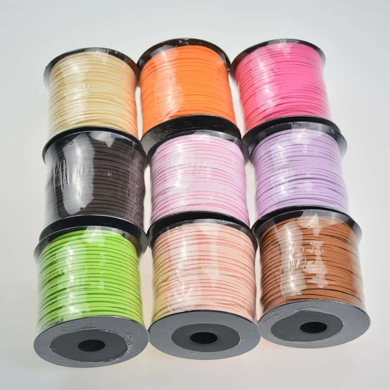 Collection A 30 Colors 100 Yards 2.8mm Imitation Leather Rope Korean Velvet Cords Jewelry Making Bracelets Necklace Accessories
Collection A 30 Colors 100 Yards 2.8mm Imitation Leather Rope Korean Velvet Cords Jewelry Making Bracelets Necklace Accessories