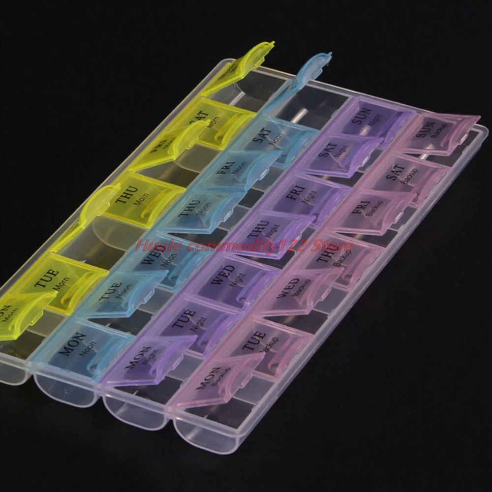 Hot Weekly 7 Days Tablet Pill Box Holder Case Dispenser Health Care pill case multi styles 
Hot Weekly 7 Days Tablet Pill Box Holder Case Dispenser Health Care pill case multi styles