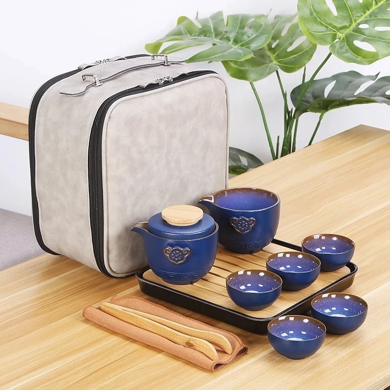 Chinese Tea Travel Tea Set Kung Fu Teaset Ceramic Portable Teapot Tea Cans Drinking Tea Tools Outdoor Drinking Cup Coffee Pot
Chinese Tea Travel Tea Set Kung Fu Teaset Ceramic Portable Teapot Tea Cans Drinking Tea Tools Outdoor Drinking Cup Coffee Pot