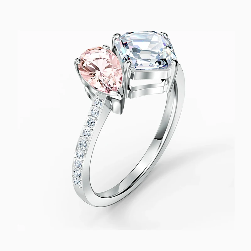Fashion Original SWA New Ring Pink Drop-Shaped Square Decoration Crystal Ladies Romantic Jewelry Ring Birthday High-End Gift
Fashion Original SWA New Ring Pink Drop-Shaped Square Decoration Crystal Ladies Romantic Jewelry Ring Birthday High-End Gift