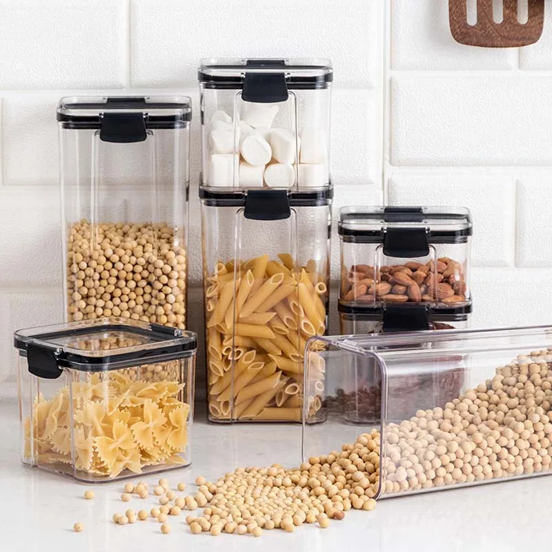 1800ML Transparent Sealed Storage Jar Nuts Coffee Bean Snack Storage Jar Household Grain Storage Box Plastic Kitchen Storage Box
1800ML Transparent Sealed Storage Jar Nuts Coffee Bean Snack Storage Jar Household Grain Storage Box Plastic Kitchen Storage Box