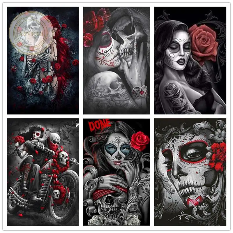 Full Drill Embroidery Horror Skull Diamond Painting 5D Diy Square Rhinestone Cross Stitch Kit Crystal Mosaic Picture Room Decor
Full Drill Embroidery Horror Skull Diamond Painting 5D Diy Square Rhinestone Cross Stitch Kit Crystal Mosaic Picture Room Decor
