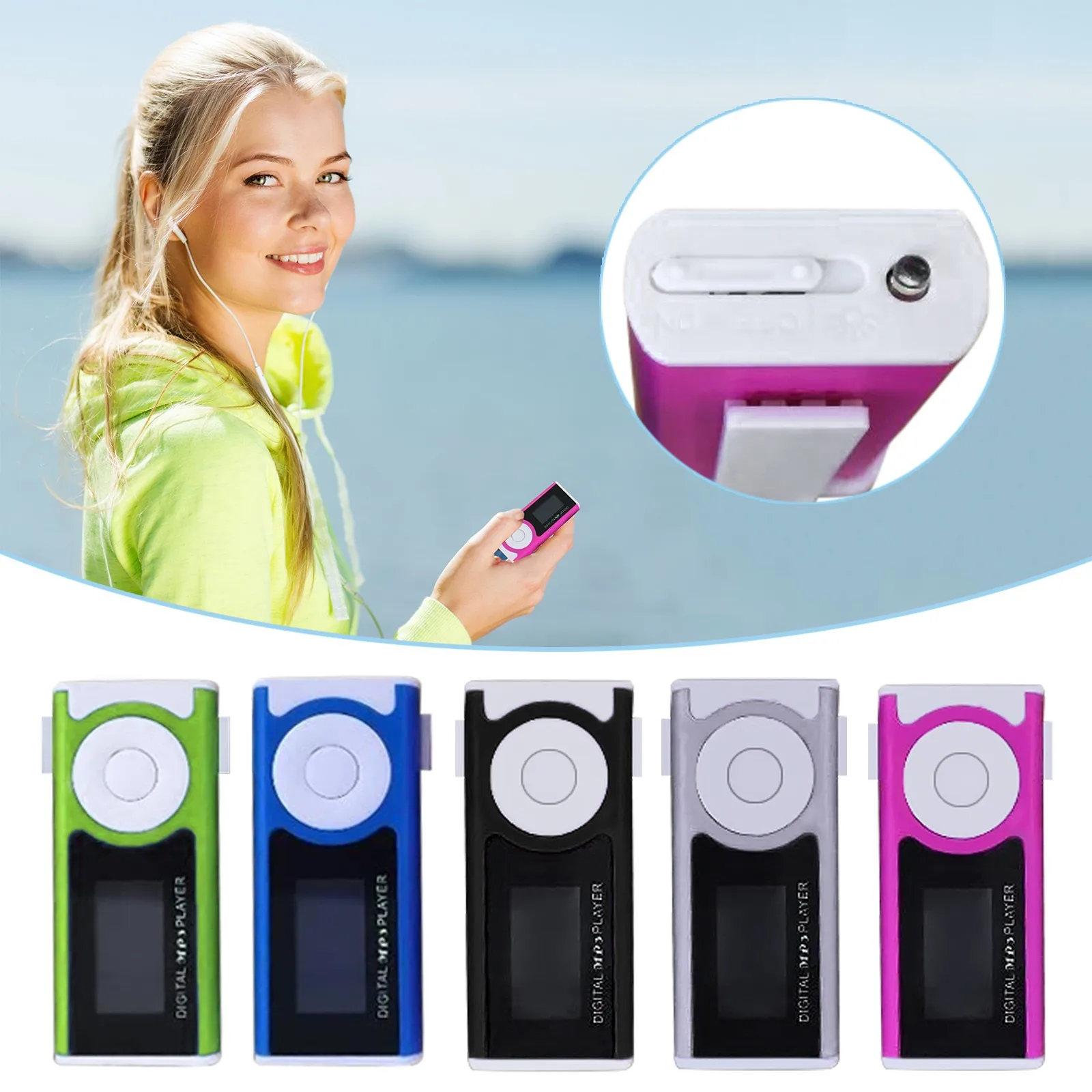 Карта громкоговорителя Walkman с светильник кой Mp3 внешний звук подсветильник