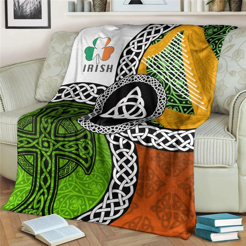 Ireland with Circle Celtics Knot Throw Blanket Printing Adults Quilt Soft Flannel Blankets Travel Airplane Portable Blanket
Ireland with Circle Celtics Knot Throw Blanket Printing Adults Quilt Soft Flannel Blankets Travel Airplane Portable Blanket
