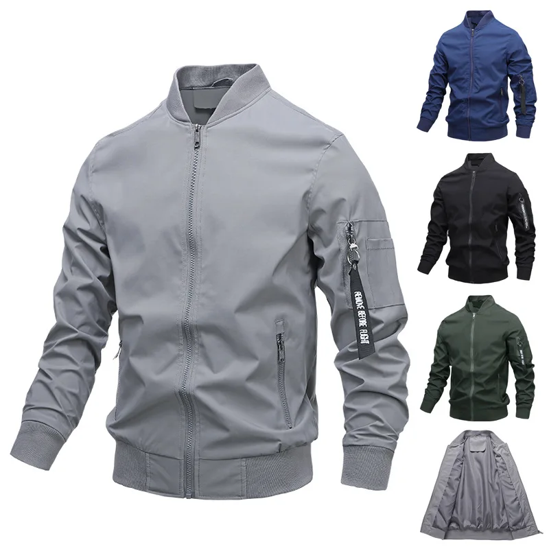 2021 New Stand Collar Jacket Solid Color Spring and Autumn Men's Jacket Casual Korean Fashion Men Coat Zipper Clothes
2021 New Stand Collar Jacket Solid Color Spring and Autumn Men's Jacket Casual Korean Fashion Men Coat Zipper Clothes