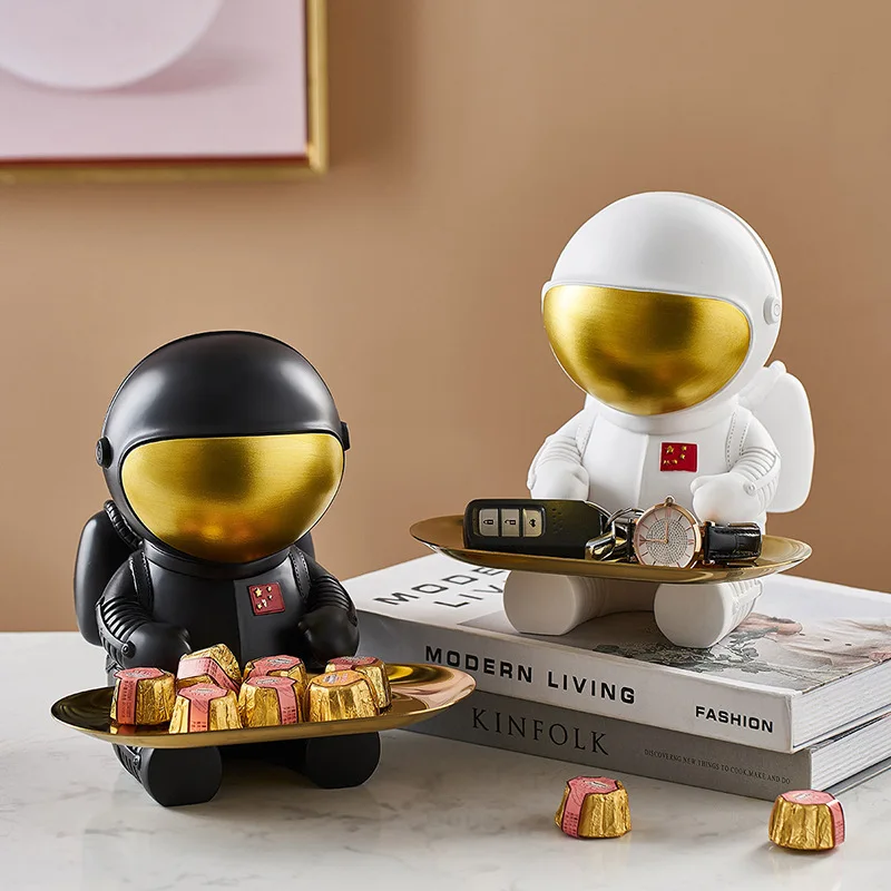 

Resin Sculpture Ornaments Home Decoration Accessories Astronaut Decorative Figurines Storage Box Furnishings Modern Art Statues