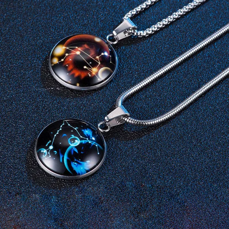 Luminous men's pendants twelve constellations Crystal luminous necklace tide lovers pendant titanium steel jewelry
Luminous men's pendants twelve constellations Crystal luminous necklace tide lovers pendant titanium steel jewelry