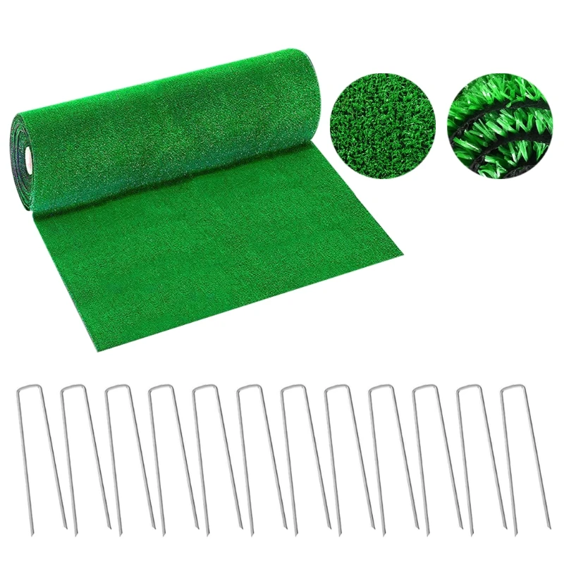 Realistic Artificial Grass Turf Lawn with 12 Pcs U-shape Garden Staples Ground Stakes Pegs Garden Pins Spikes for Securing
Realistic Artificial Grass Turf Lawn with 12 Pcs U-shape Garden Staples Ground Stakes Pegs Garden Pins Spikes for Securing