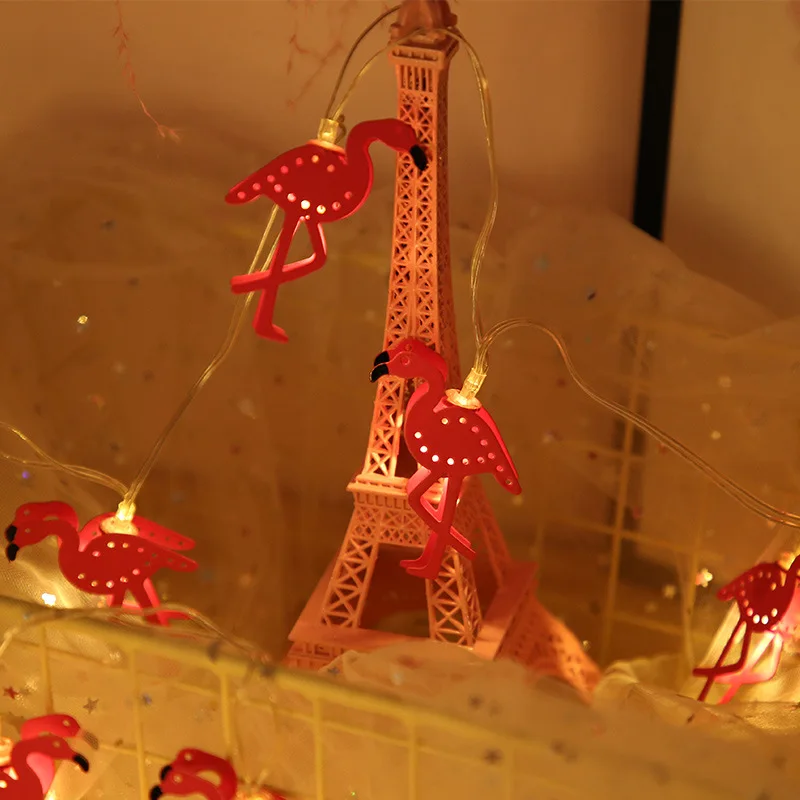 10 Led Pink Flamingo Fairy String Lights Battery-Powered Iron Colored Lights Girls Bedroom Children'S Room Home Xmas Decoration 
10 Led Pink Flamingo Fairy String Lights Battery-Powered Iron Colored Lights Girls Bedroom Children'S Room Home Xmas Decoration