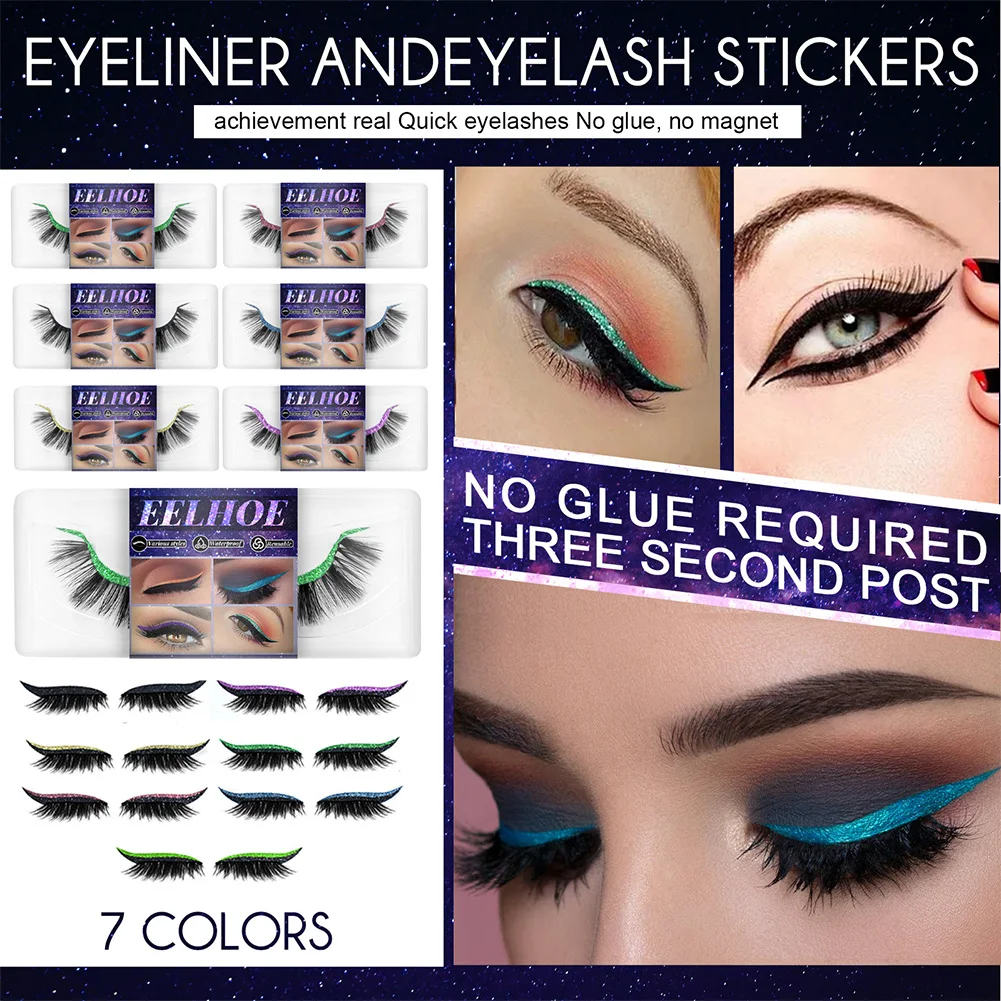 Reusable Eyeliner Sticker with Eyelashes Self-Adhesive Double Eyelid Tape Eye Line Strip Sticker Gift for Women
Reusable Eyeliner Sticker with Eyelashes Self-Adhesive Double Eyelid Tape Eye Line Strip Sticker Gift for Women