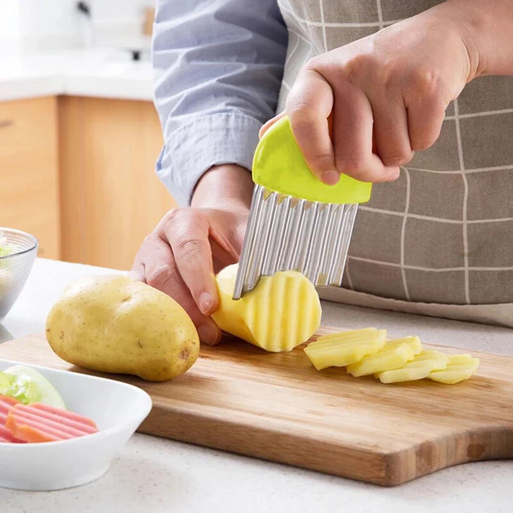 Stainless Steel Vegetable Fruit Cutter Multipurpose Wavy Edged Potato Slicer Potato Cutter kitchen supplies
Stainless Steel Vegetable Fruit Cutter Multipurpose Wavy Edged Potato Slicer Potato Cutter kitchen supplies