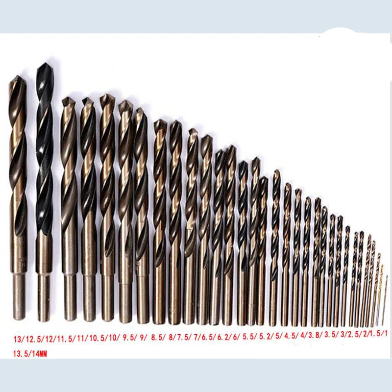15pcs High Speed Steel Twist Drill Bit Set 3 Edge Head 8% High Cobalt Drill Bit hardness for Stainless Steel Wood Metal Drilling
15pcs High Speed Steel Twist Drill Bit Set 3 Edge Head 8% High Cobalt Drill Bit hardness for Stainless Steel Wood Metal Drilling